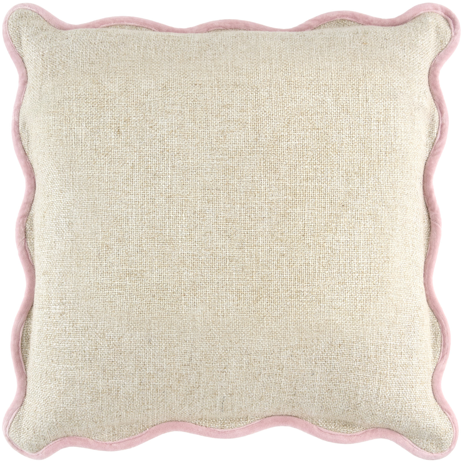 Marea Throw Pillow, Light Pink/Cream, Square 20", Pillow Cover Only - No Insert