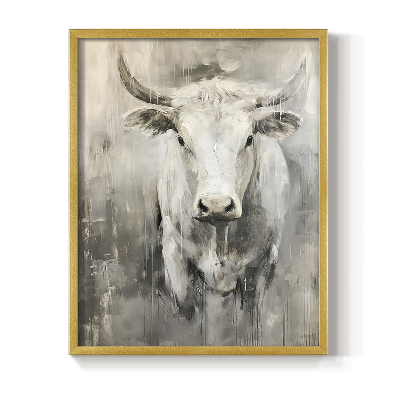 ANIMALS Series Cxxxx - reproduction encadrée de qualité supérieure - prête à être accrochée - aucun clou requis, Or