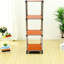 Étagère de rangement orange - 4 pièces en acier inoxydable robuste, capacité de charge de 100 lb par tablette, polyvalente pour l'acier intérieur et extérieur et pour l'organisation de l'espace