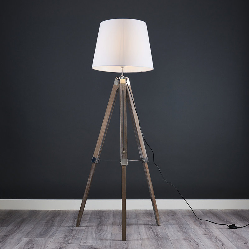 Bella Vista Tripod Floor Lamp, White