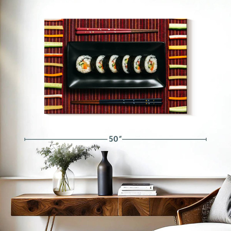 Rouleaux de sushi, H 26 po x l 39 po