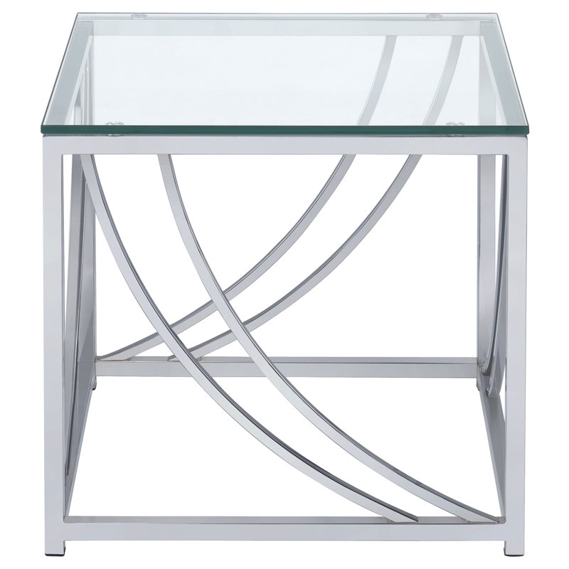 Table de bout carrée en chrome