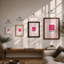 Pink Carnation Swatch Minimalist - Framed Print-188324939-188324942
