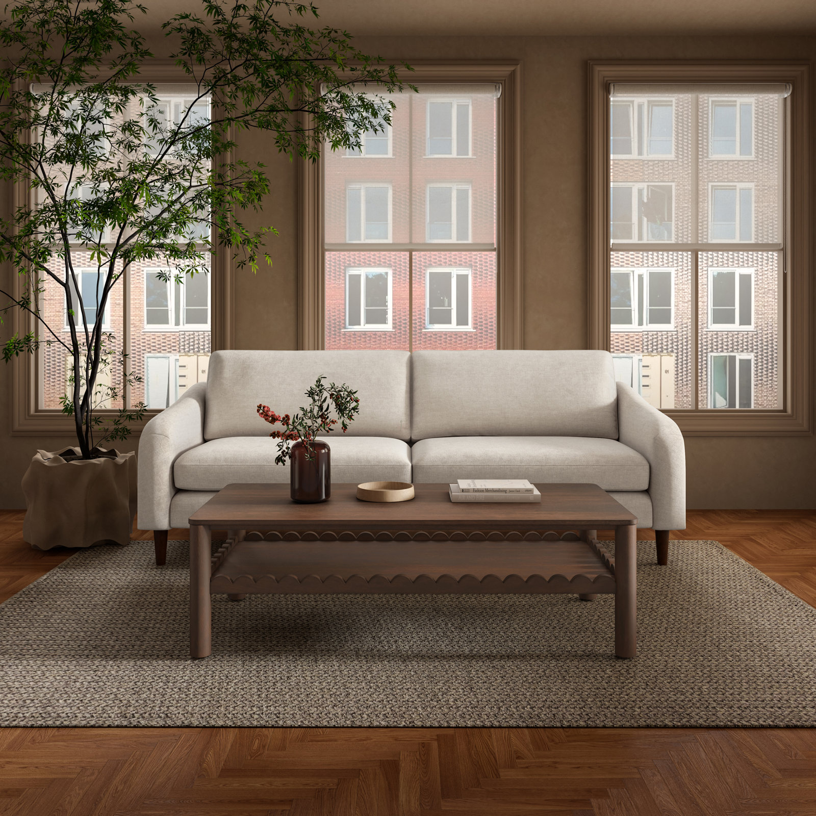 Michaela 87" Sofa, Oatmeal