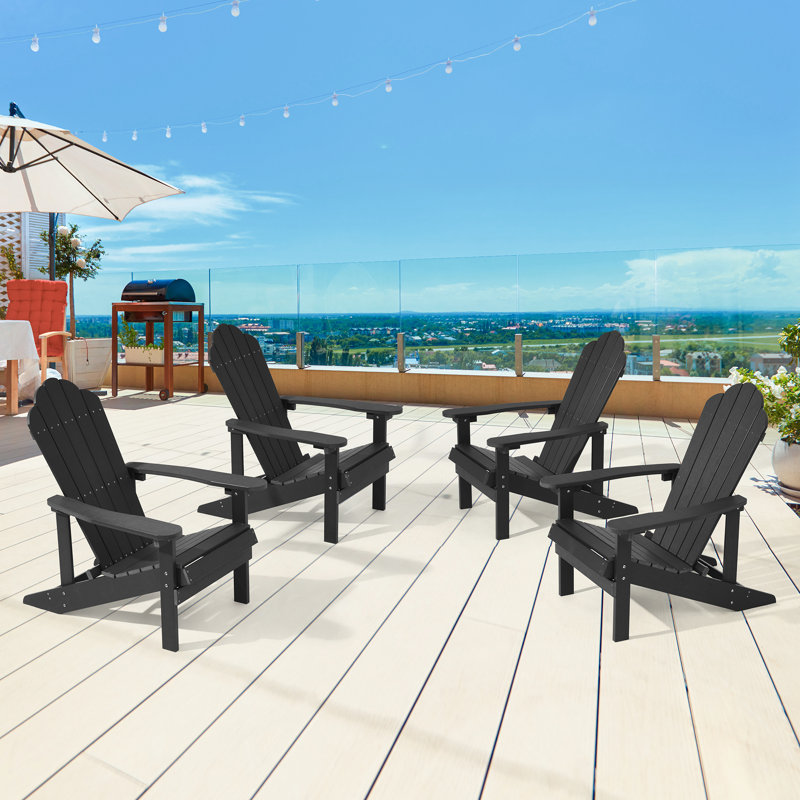 Chaise Adirondack Bergenfield, Noir