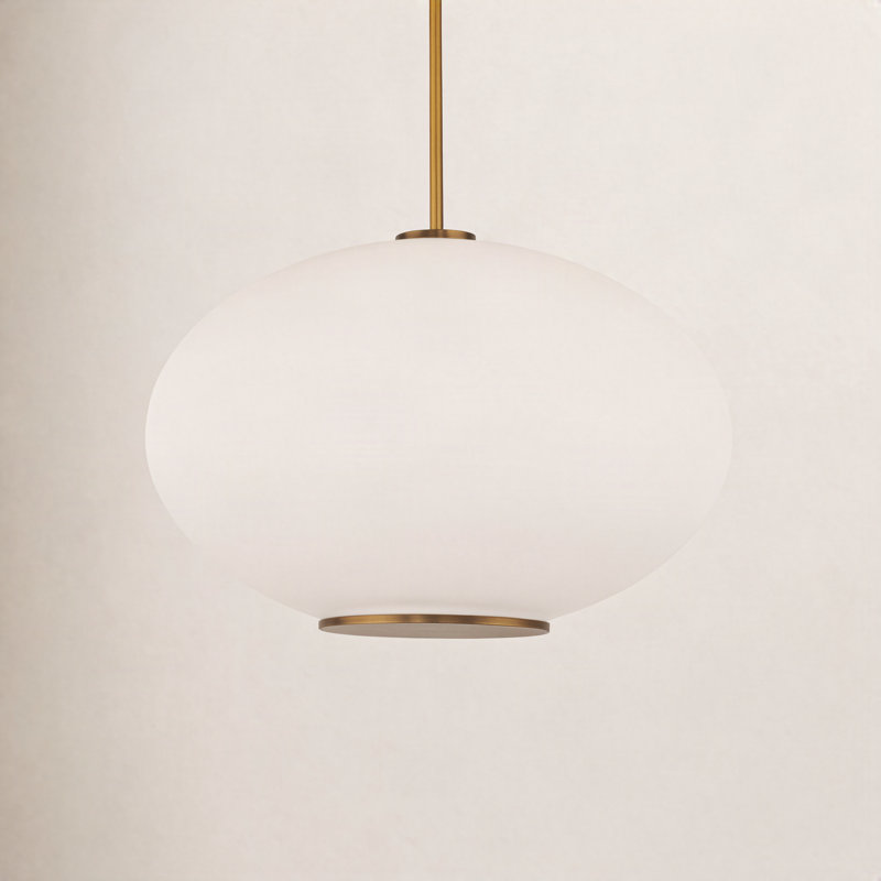 Illusion 1 - Light LED Pendant, Aged Brass, 3500