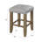 Set Of 2 PU Leather Upholstered Counter Height Stools, Gray And Oak