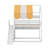 Full Size House Bed With Canopy & Slide, Built-In Bookshelves, Solid Wood Loft Frame-2044690716