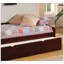 Lit de jour style cerisier traditionnel avec lit gigogne simple et ensemble de lattes inclus Finition cerisier