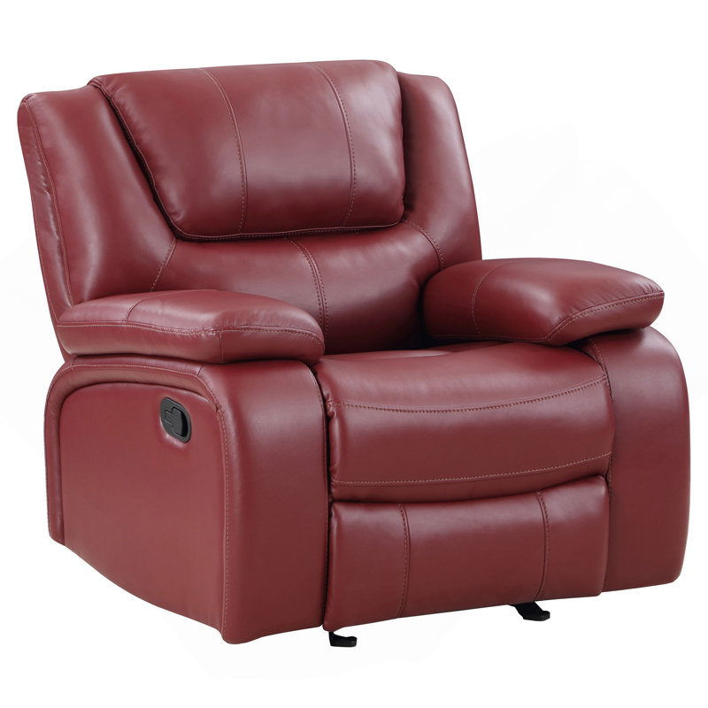 Fauteuil inclinable et oscillant rouge Elodie, Rouge