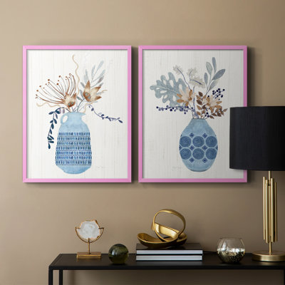 Boho Arrangement I - impression encadrée de qualité supérieure - prête à être accrochée - aucun clou requis - aucun clou requis