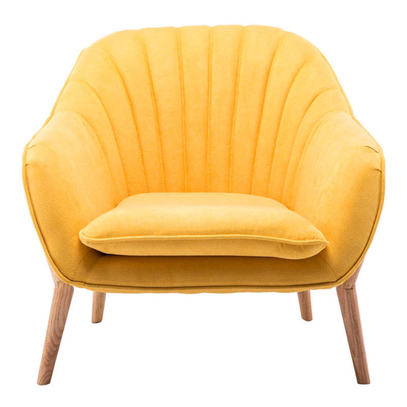 Arrey Upholstered Armchair, Yellow