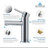 Blossom Single Hole Bathroom Faucet – Solid Brass Single Handle Vanity Sink Faucet with High Arc Spout, Drip-Free Cartridge, and Water Supply Hose-26720409-49185338