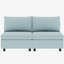 Canapé-lit modulaire avec espace de rangement, chenille, bleu antique, 8, 129 po Profondeur, 124 po Large, 32 po Hauteur, tissu chenille, 8 sièges, profondeur 126,49 po, largeur 123,02 po, hauteur 31,93 po