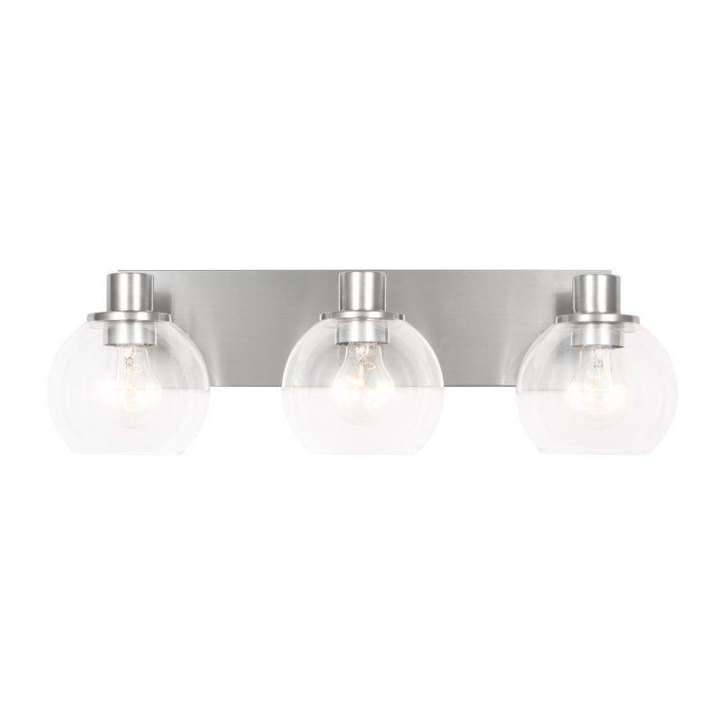 Rito Large Bath from Generation Lighting , 7.125" H x 23.125" W x 7" D, Brushed Nickel, 3 Lights