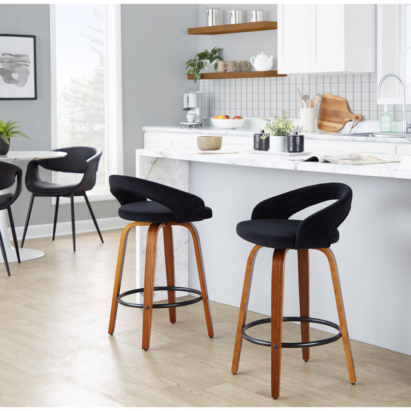 Contemporary Counter Stool, Noir