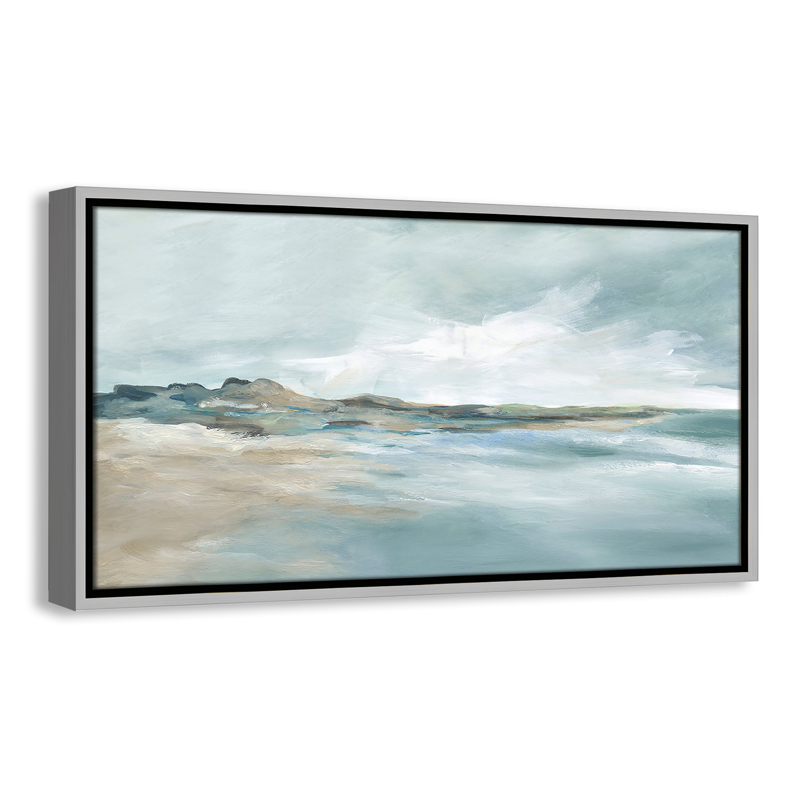 Sandpoint Print by Carol Robinson, Silver, 13.5" H x 25.5" W