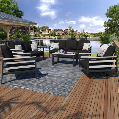 Townsend 7 Person Sofa Seating Group with Sunbrella Cushions