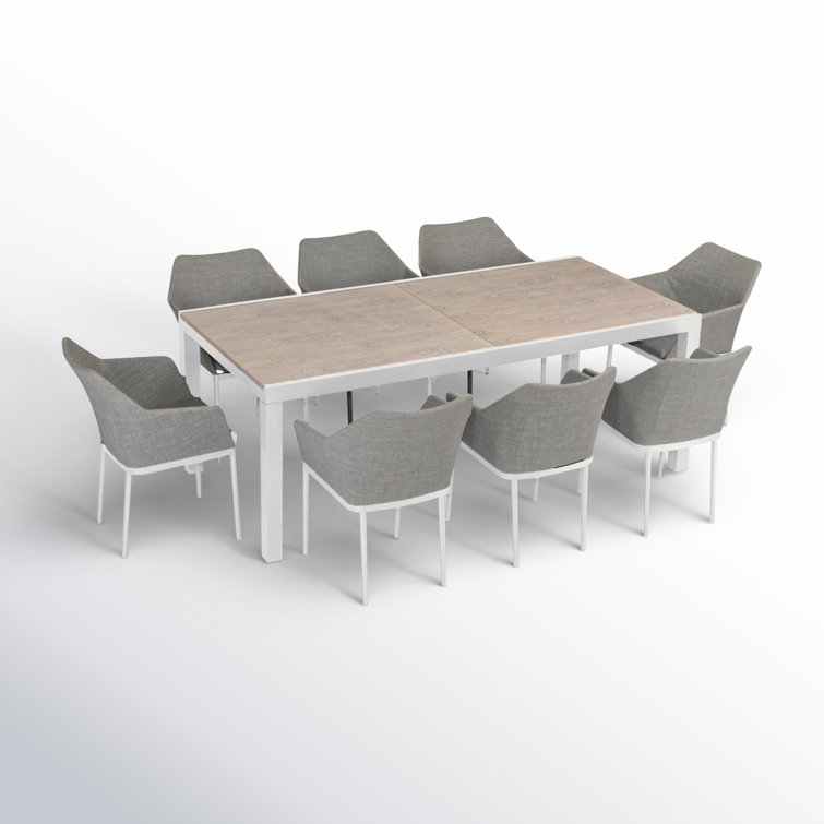 Arian 82'' Rectangular Outdoor Dining Set with Cushions