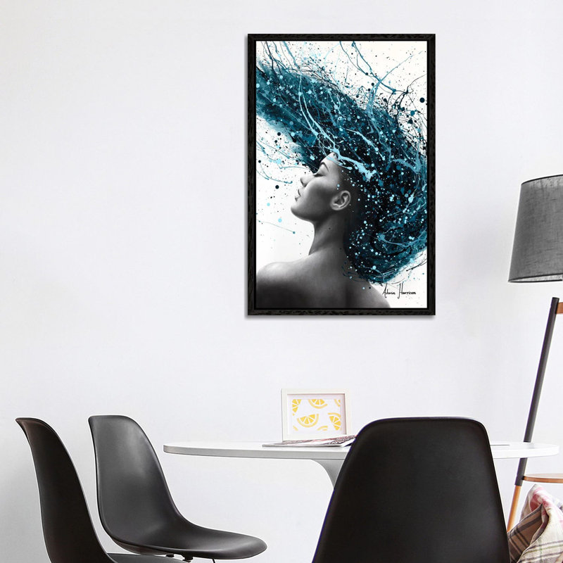 Her Ocean by Ashvin Harrison - Gallery-Wrapped Canvas Giclée on Canvas, Black Floater Frame, 101.6 cm H x 66.04 cm W
