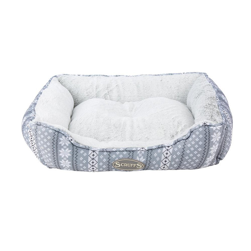 Scruffs Santa Paws Dog Bed, 10cm H x 82cm W x 68cm D, Grey