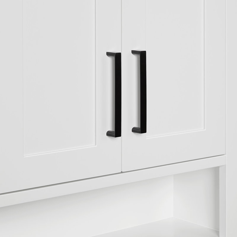 Armoire murale en bois massif H 31 po x l 23,1 po, H 31 po x l 23,1 po x P 21,5 po, Blanc / Blanc