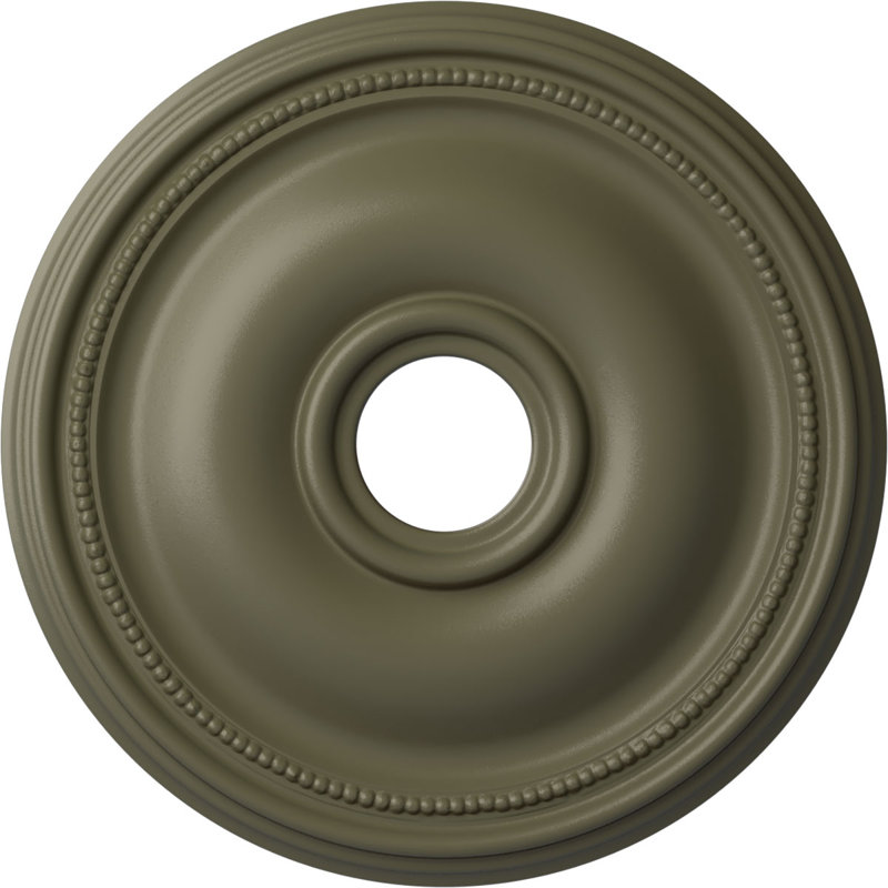 Endurathane Bradford Ceiling Medallion, 18 1/8"OD x 3 3/4"ID x 1 1/8"P (Fits Canopies up to 4 3/8"), Hand-Painted Spartan Stone Finish