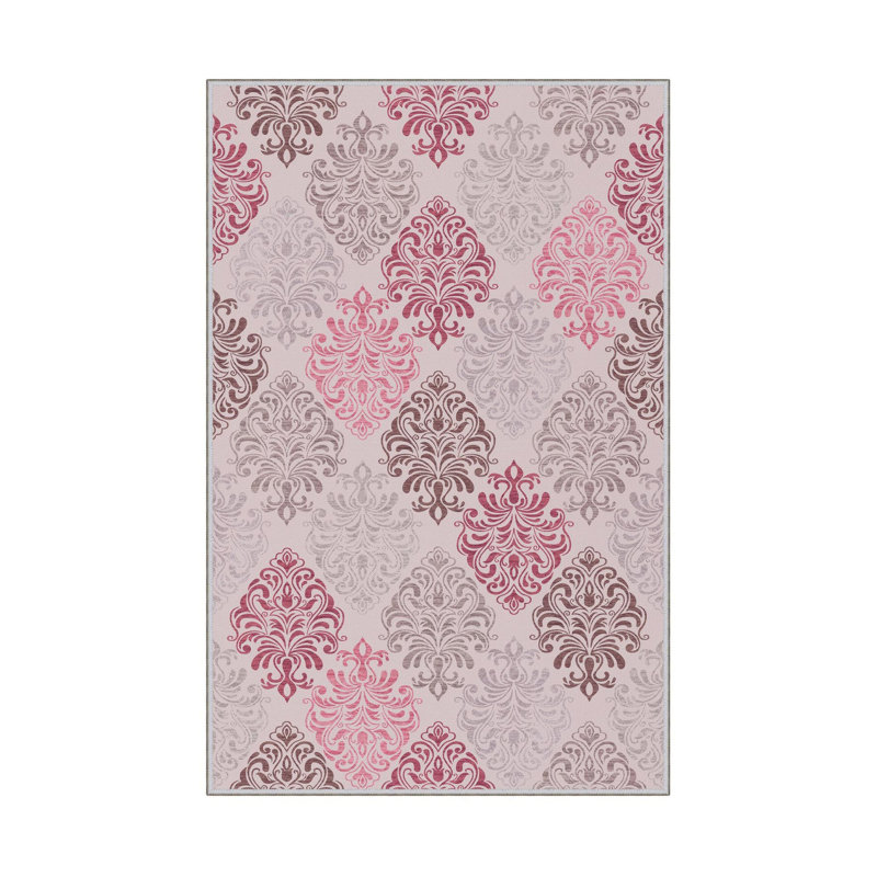 Stylish Hall Carpet (3.3 x 4.9 ft), 100% Polyester, 0.3 in Pile Height | Antibacterial, Non-Slip PVC Dot Underside | Woven Design with 3D Digital Printing | Machine Washable, Perfect for Home Décor & Comfort