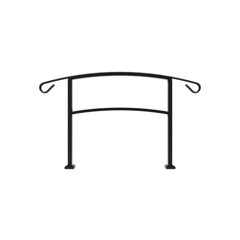 Handirail 4-Step Aluminum Rail Kit, Matte Black