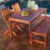 Stuckey 4-Piece Wood Patio Dining Set With Backless Bench And Folding Chairs