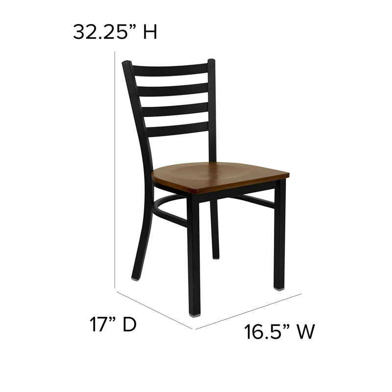 Chaise de restaurant Kendall, Cerise, Noir