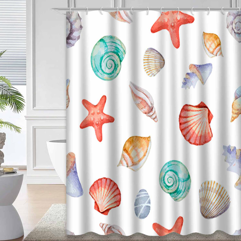 Rideau de douche imperméable avec 12 crochets, L 72 po x l 72 po