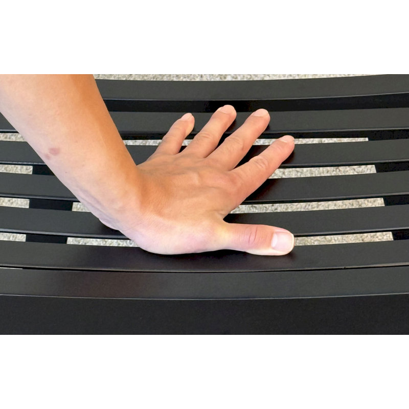 Banc de douche à lattes en bambou l 19,5 po, Noir