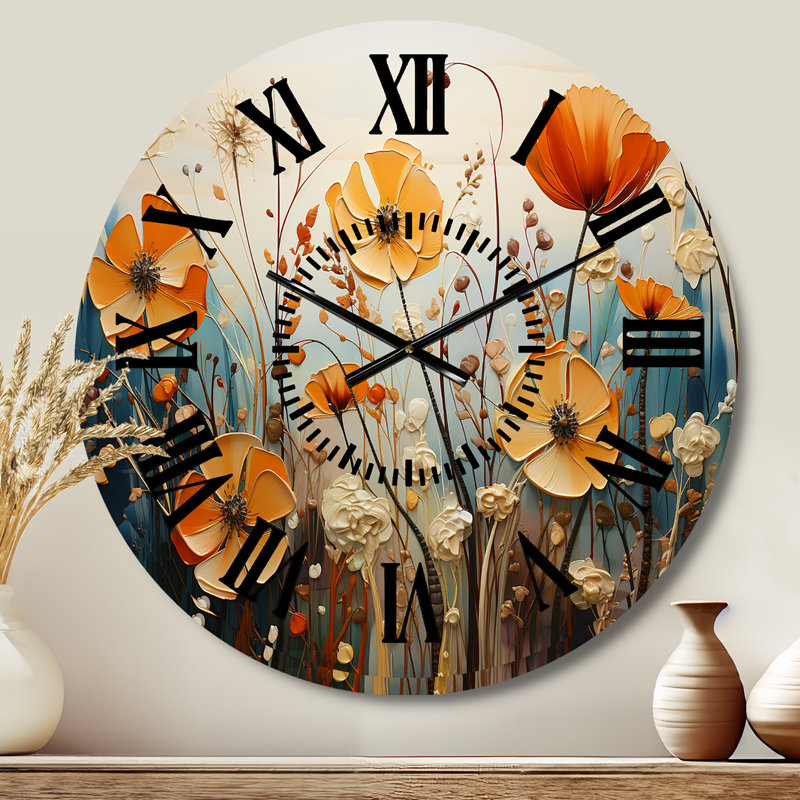 Horloge murale Orange, Médium