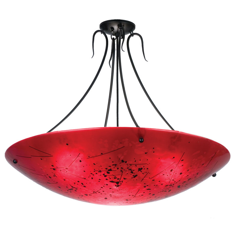 Metro Fusion Glass Semi Flush Mount
