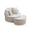 Oversized Barrel Chair with 5 Pillows and Ottoman-472045163