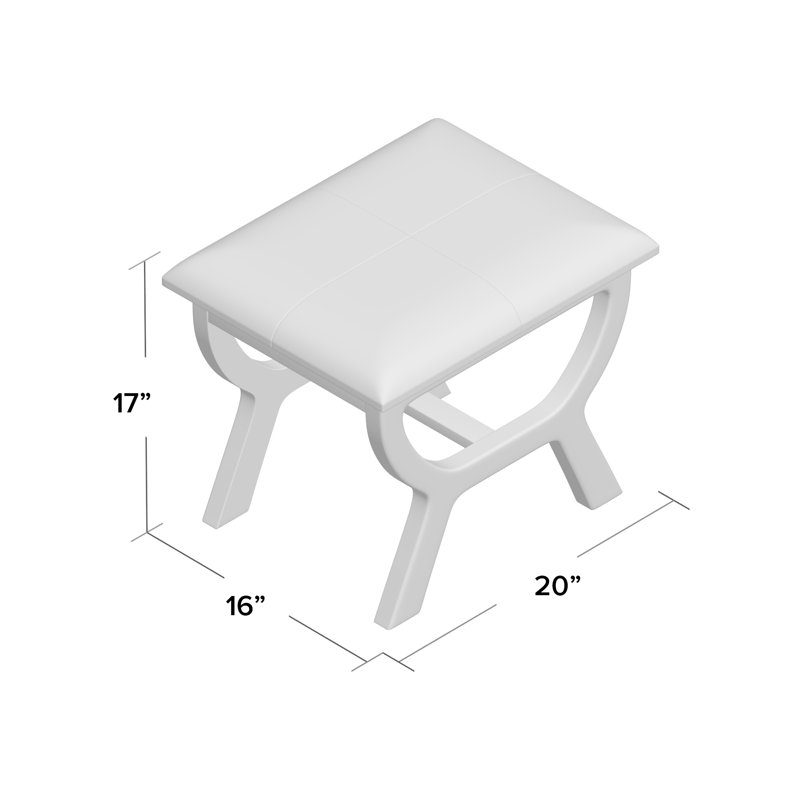 Tabouret de coiffeuse Ashanna, Brun