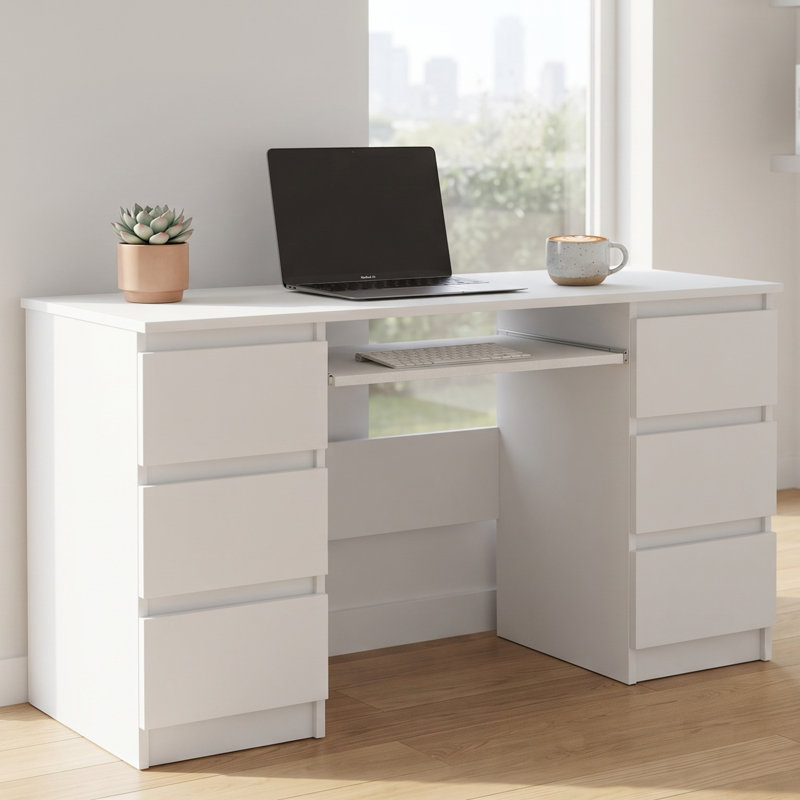Baasit Solid Wood Base Computer Desk