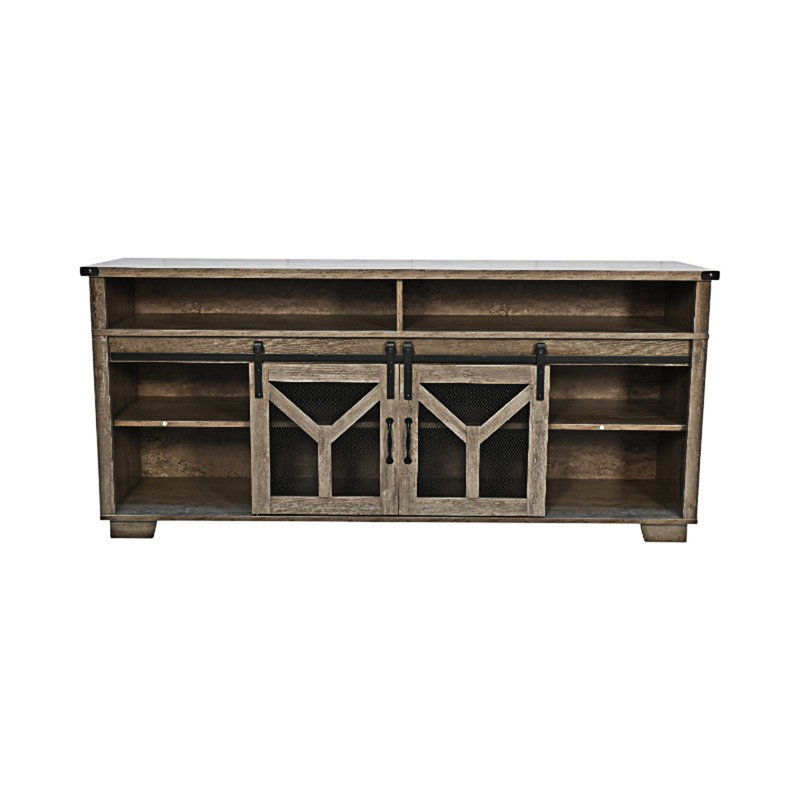 Meuble télé avec bandes DEL, Gris antique