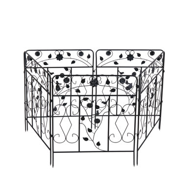 31.5'' H x 118'' W Black Metal Gate