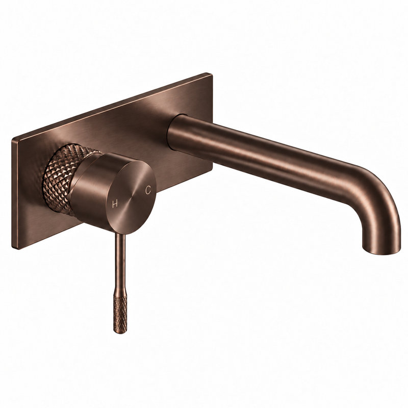  Madrid Wall Mounted Mono Basin Mixer, Satin Bronze