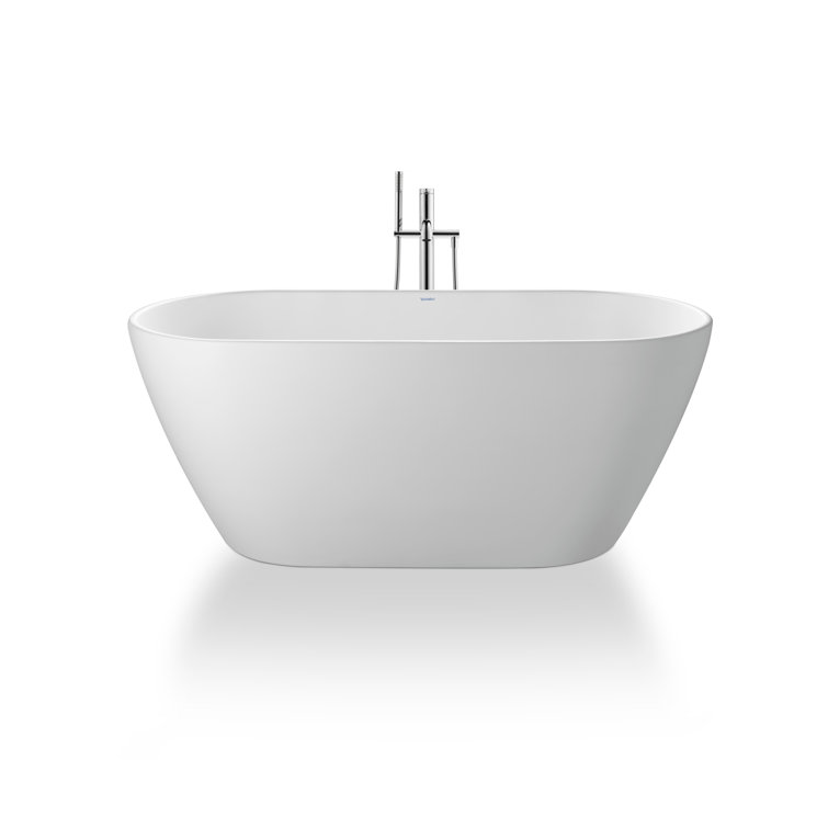 D-Neo 63'' x 30'' Freestanding Soaking Solid Surface Bathtub