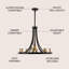 Lustre géométrique de style bougie-1036268488