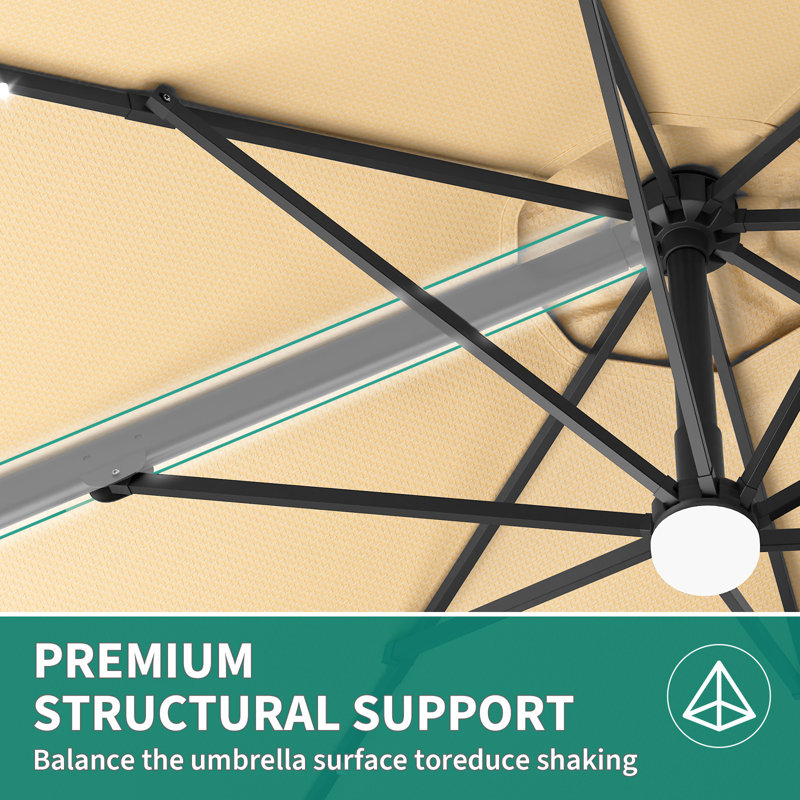 Beach Umbrella with Manual Lift