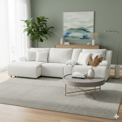 Canapé modulaire inclinable 4 pièces avec méridienne