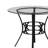 Hardrick 42'' Round Glass Dining Table with Crescent Style Metal Frame-28473371-28473368