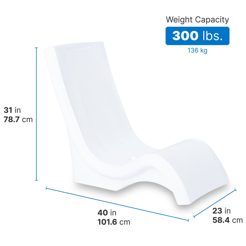 Step2 White Vero In-Water Pool Chair and Patio Lounger