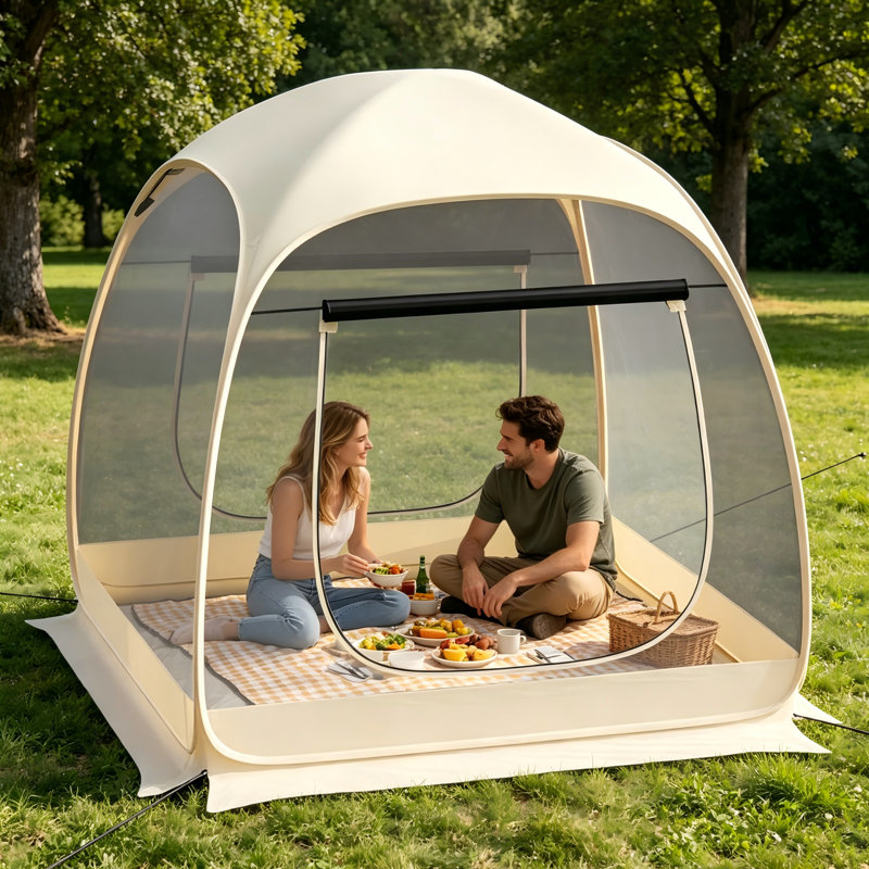 Tente de campement avec 2 à 4 personnes, tente de camping avec filet