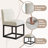 Modern Linen Dining Chairs With Metal Frame-1549926122