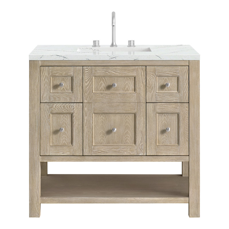 Breckenridge 36'' W Single Vanity, Ethereal Noctis, Whitewashed Oak, 8" Widespread